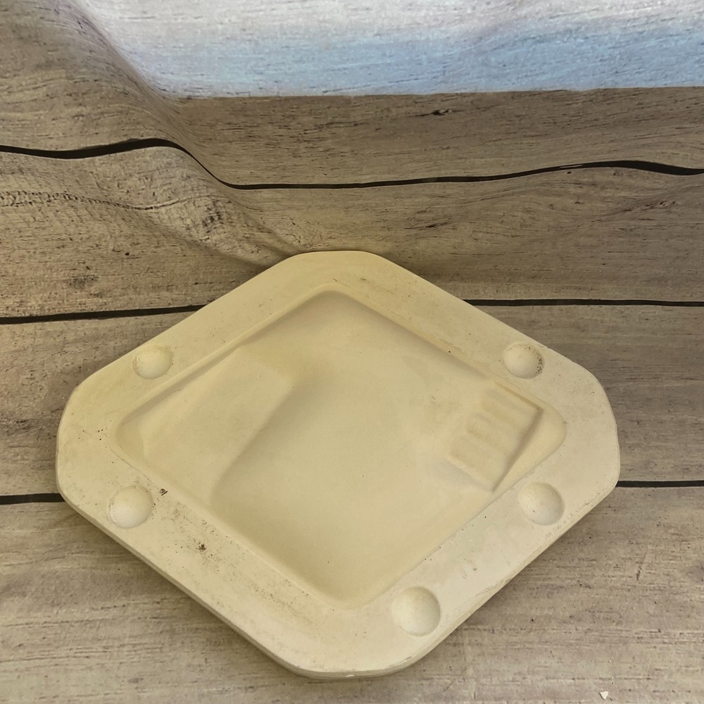Holland Ceramic Casting Mold Square Ashtray Plate #H-64