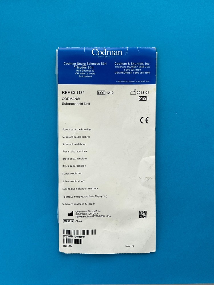 Codman Subarachnoid Attachment, 80-1181