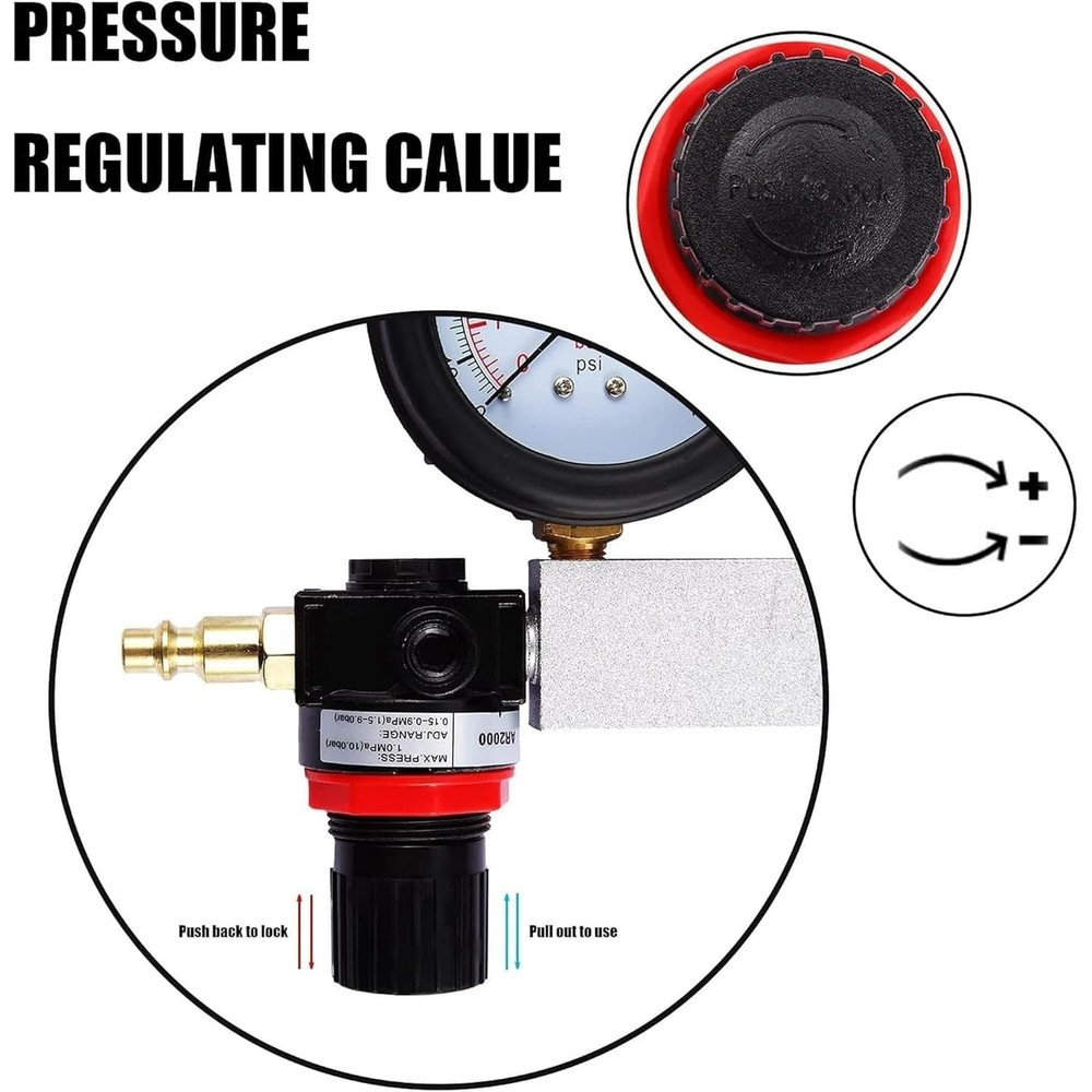 Cylinder Leak Down Tester Tool Kit, Gasoline Engine Compression Leak Down Tester