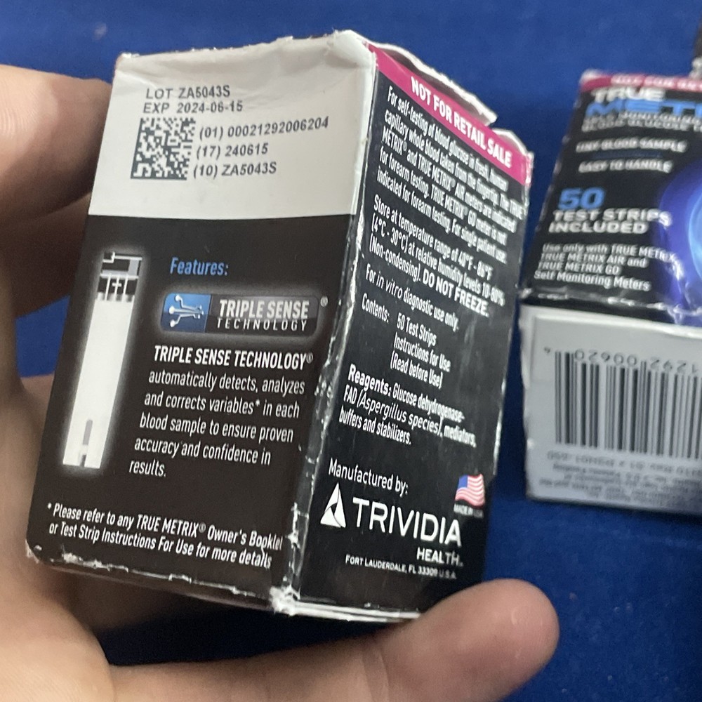 5-TRUE Metrix Blood Glucose 250 Test Strips Exp: READ