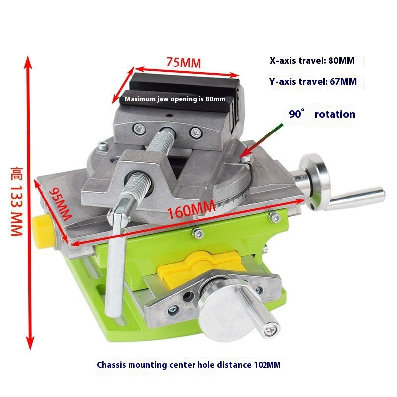 Cross Bench Vise Multi-function Workbench Slide Milling Machine Rotary Vise