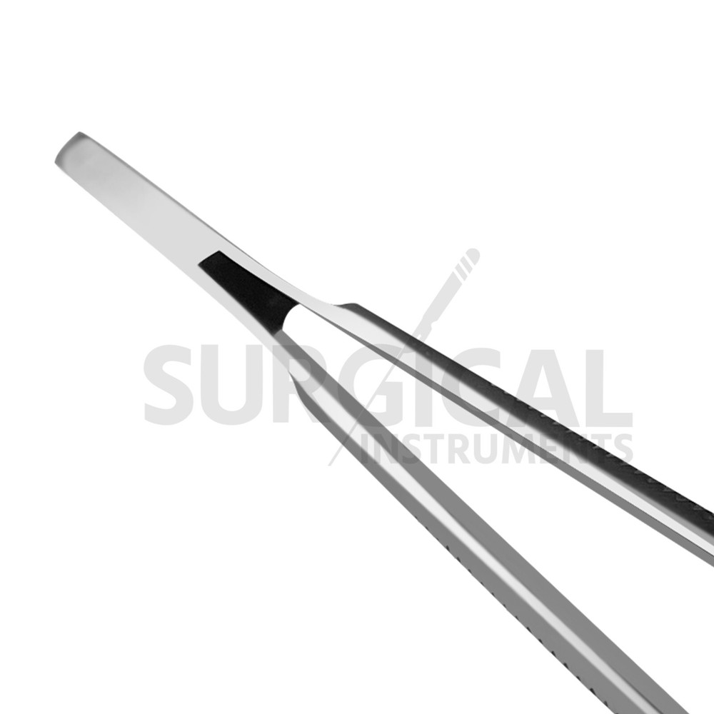 12 Jansen Ear Forceps 6.25" Bayonet Shape Serrated Tips