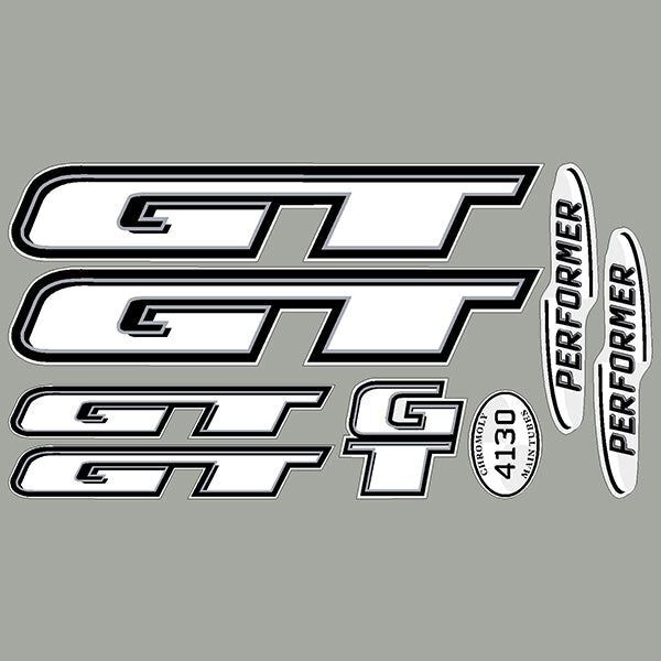1998 Performer - Black, Silver & White for black or green frame decal set