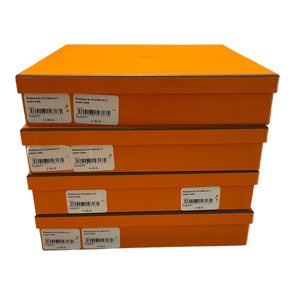 HERMÈS Paris Authentic 10”x10x2 empty Box Fits Dessert Plate Storage Gift Insert