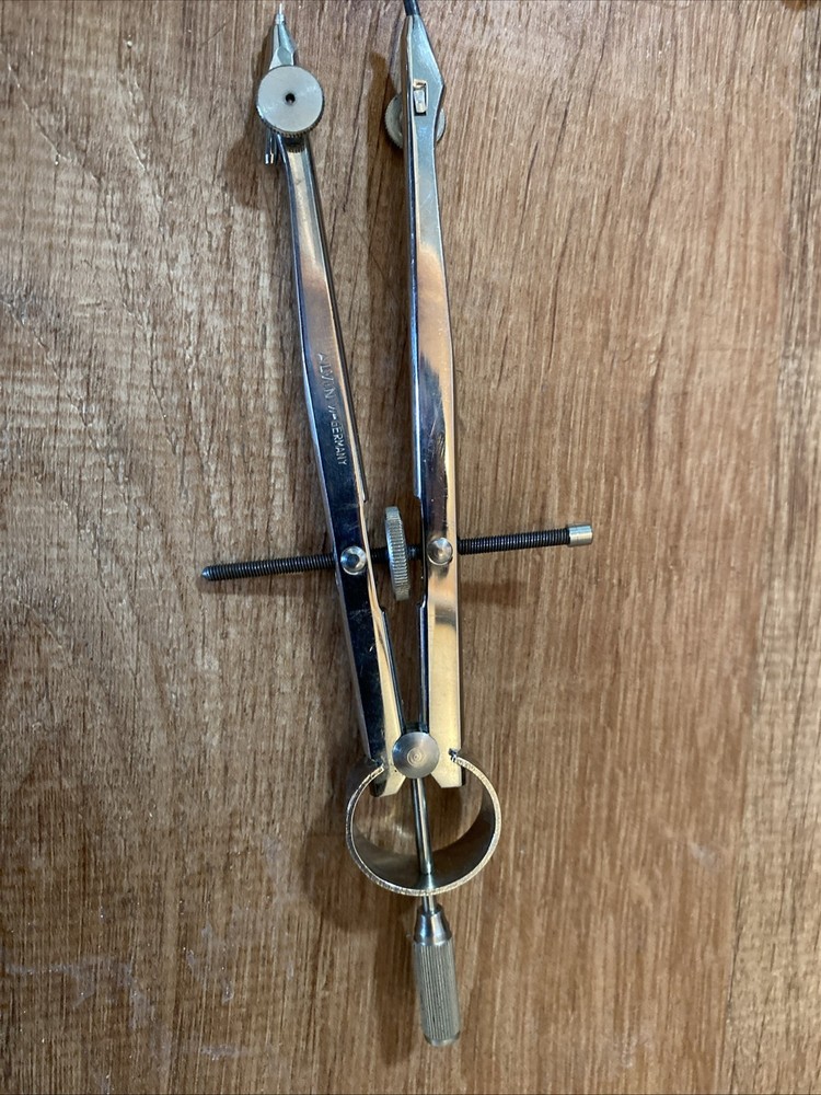 Vintage Drafting Tools - Templates, Compasses, Triangle Scale Ruler