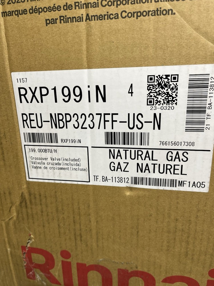 Rinnai RXP199iN Tankless Water Heater 199k BTU Nat Gas/Propane (C-21 #1720)