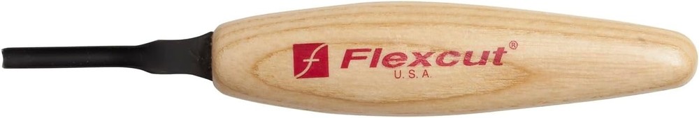 Flexcut Micro Shallow U-Gouge, Razor Sharp High Carbon Cutting Blade, 3MM