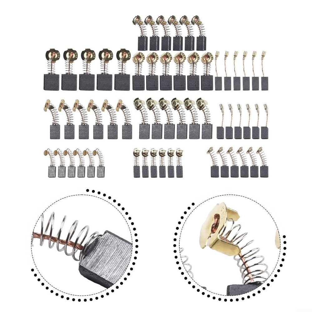 Electric Motor Carbon Brushes Replacement 10 Models Maintenance 60 PCS