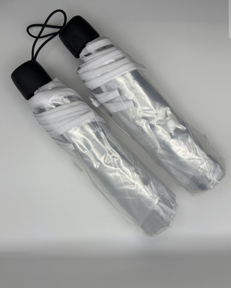 Set of 2 Clear Folding Umbrellas – Compact & Lightweight