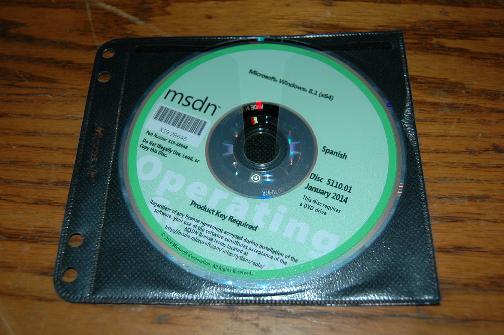 Microsoft MSDN Windows 8.1 (x64) January 2014 Disc 5110.01 Spanish