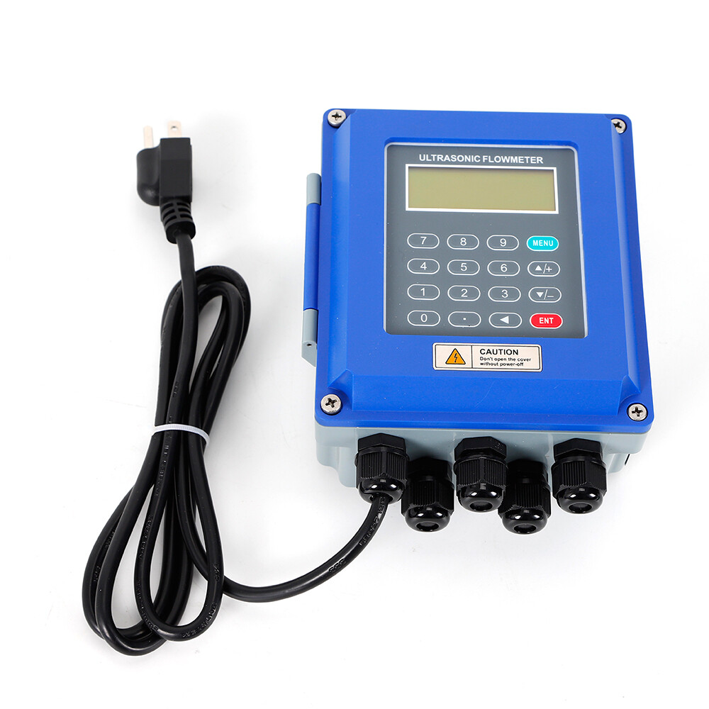 Portable Ultrasonic Flow Meter Transducers Wall-Mounted Liquid Flowmeter Tester