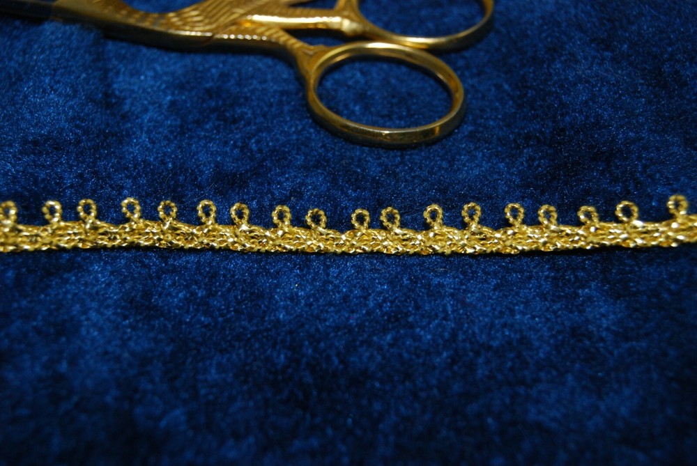Gold or Silver Picot loop metallic braid trims sold by the yard- see variations
