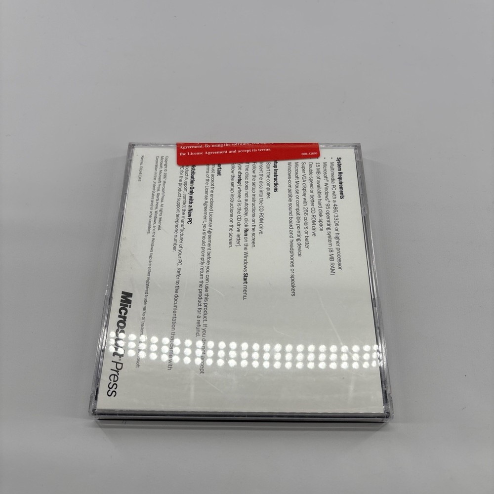 Microsoft Windows 95 Set-up Software (CD-Rom, 1995)