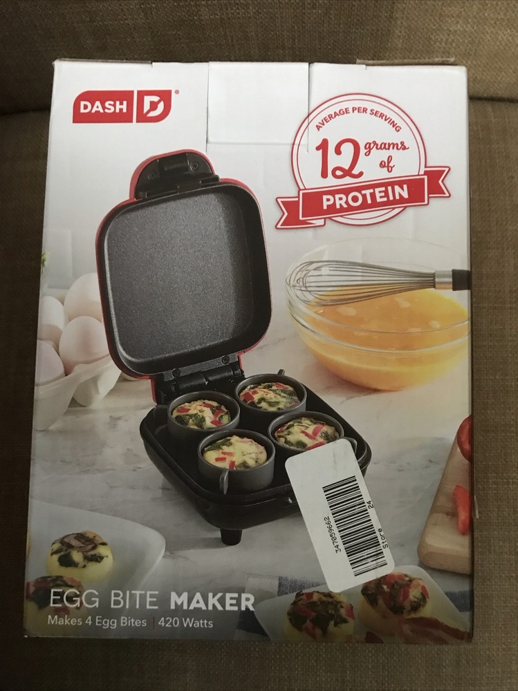 Dash Egg Bite maker New in Box Red Makes 4 Egg Bites