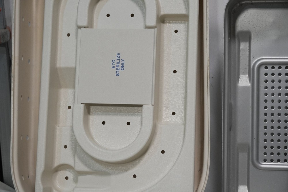 Lot of 9 assorted sterilization trays as pictured