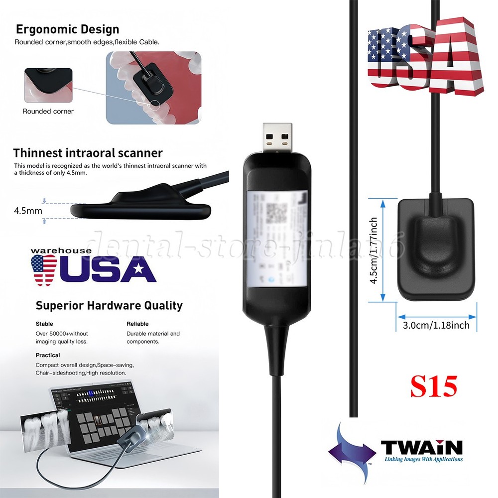 Dental Sensor Unit digital Sensor Image HD Sensor Size 1.5(TWAIN Drive Compact)