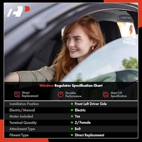 Front Passenger Side Power Window Regulator with Motor Front Passenger (RH)