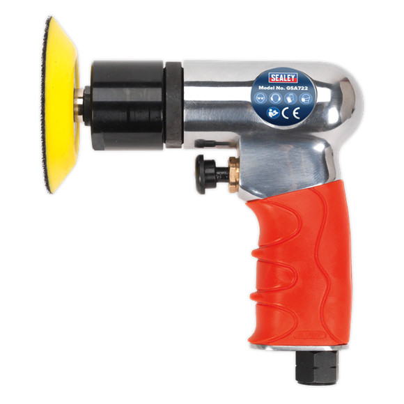 Sealey 75mm 3" Mini Lightweight Hook & Loop Air Polisher/Buffer/Buffing GSA722