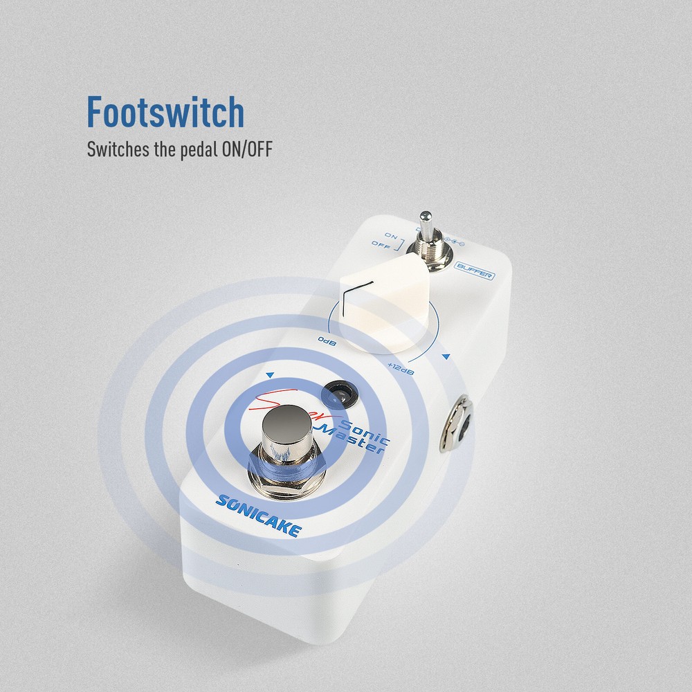 SONICAKE Master Clean Boost Buffer Guitar Bass Effects Pedal