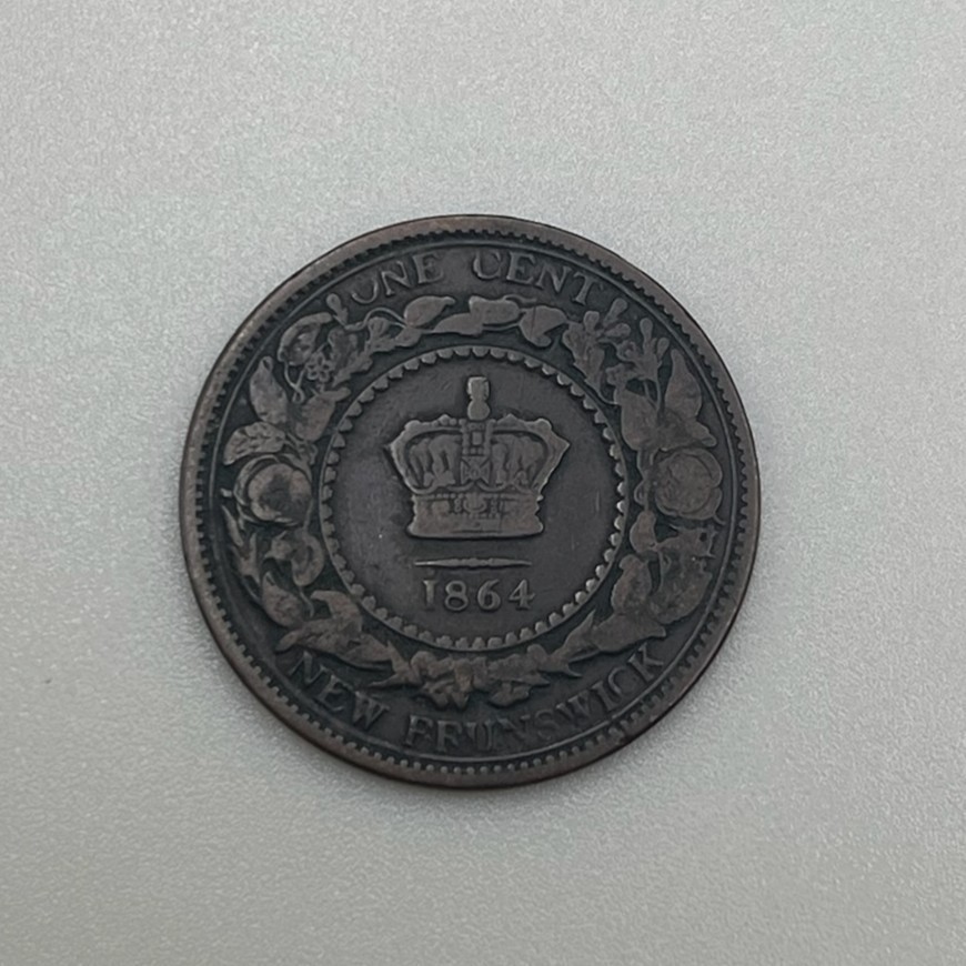 1864 Long 6 New Brunswick One Cent