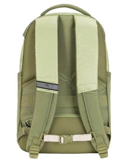 Puma Backpack Challenger 2 Green Pockets Reflective Compression Straps School