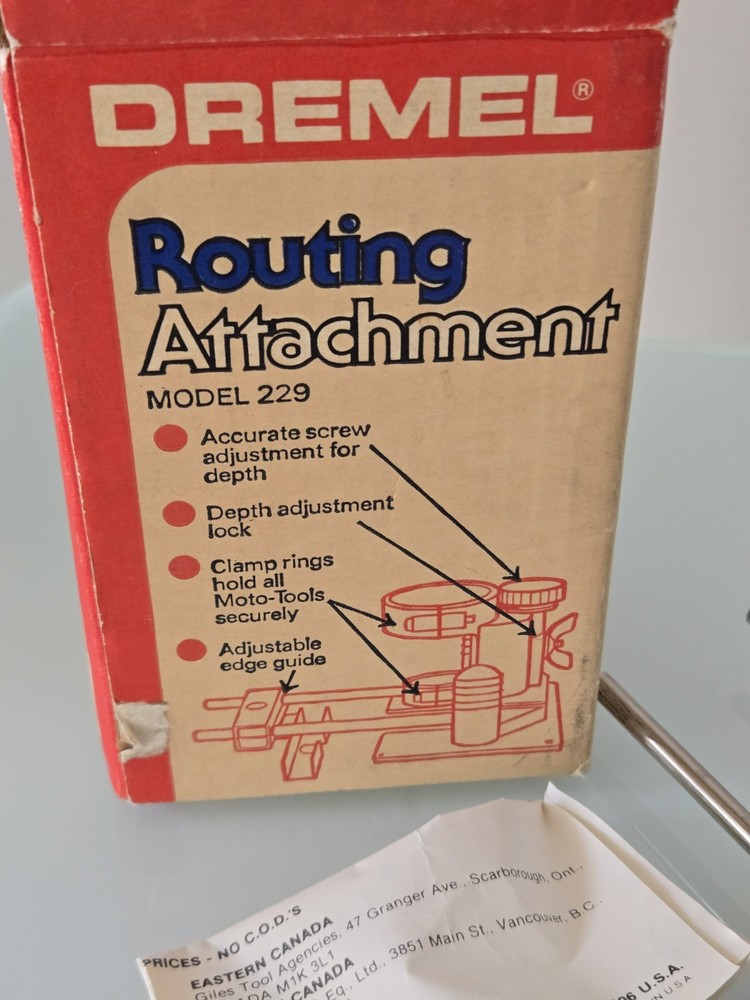 DREMEL ROUTING ATTACHMENT MODEL 229 For Use With Moto Tools, Open Box