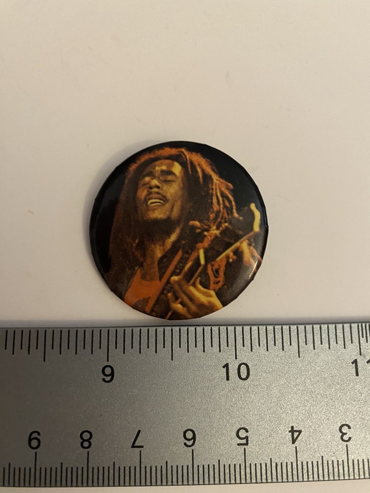 Bob Marley Vintage Pin Back Button P102