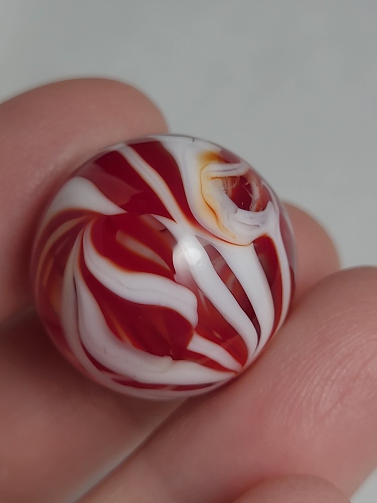 Red And White Marble Signed AF 1998