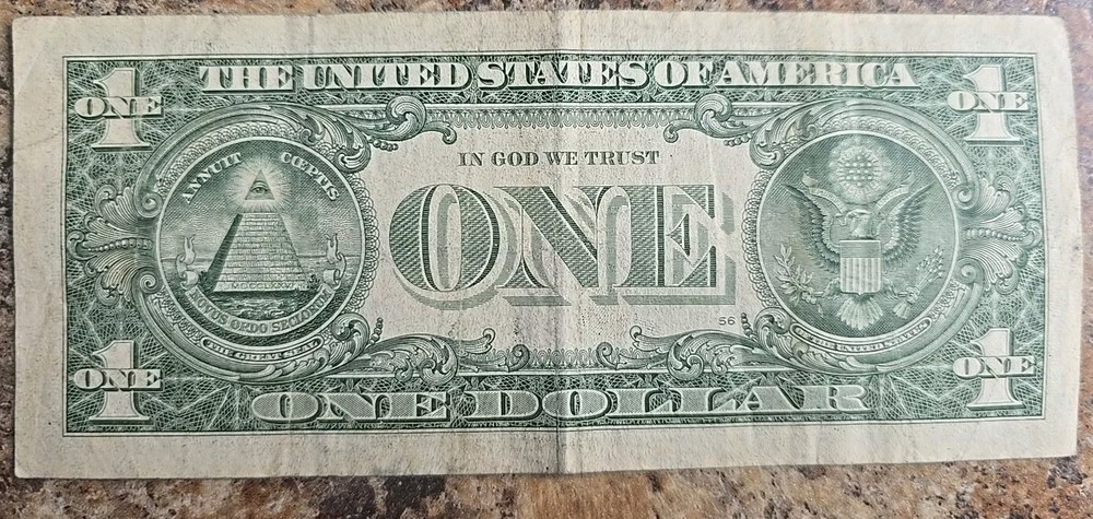INK WELL CONTAMINATION ERROR 2013 $1 One Dollar Bill