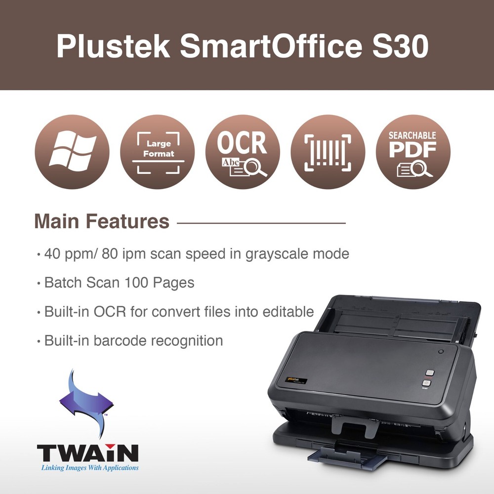 Plustek S30 A3 Tabloid Large format Document Scanner 11.7 x 17 inch paper scan