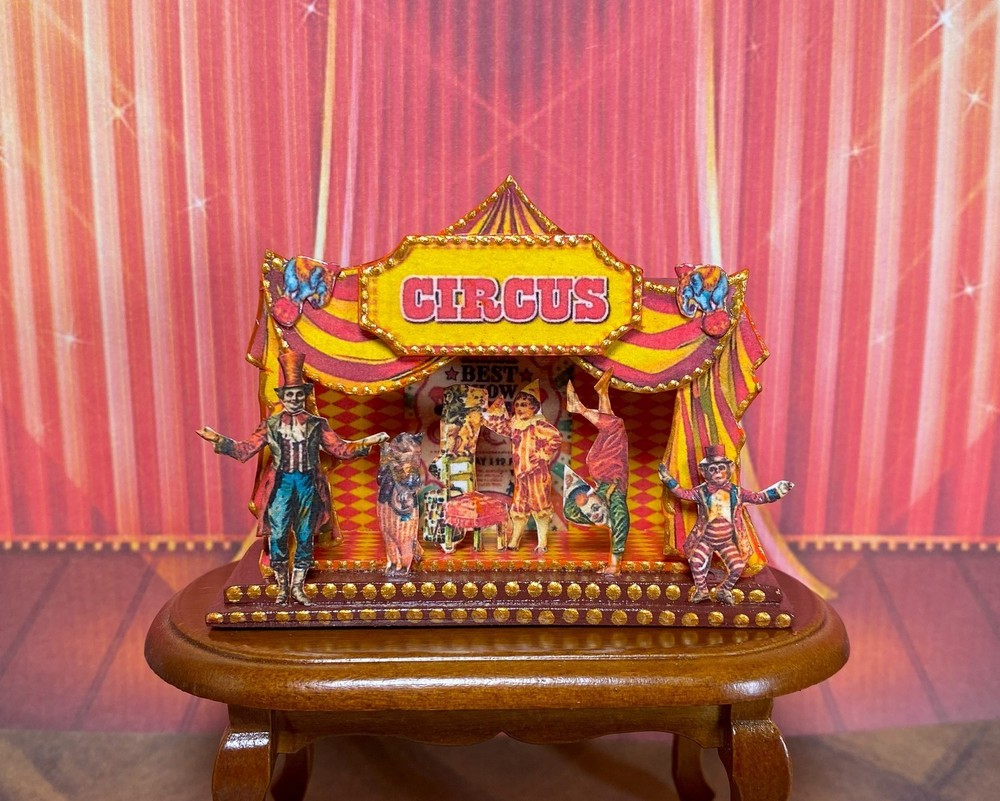 Puppet Circus. 1:12 Scale. Puppet Theater. Handmade