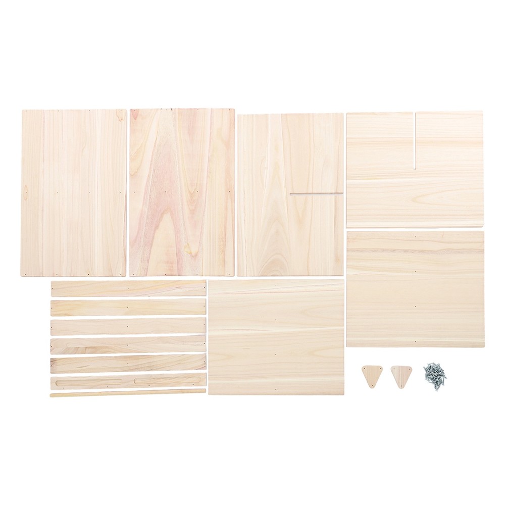 Chicken Nesting Box 4 Compartment Wooden Nesting Boxes for Chickens with Perches