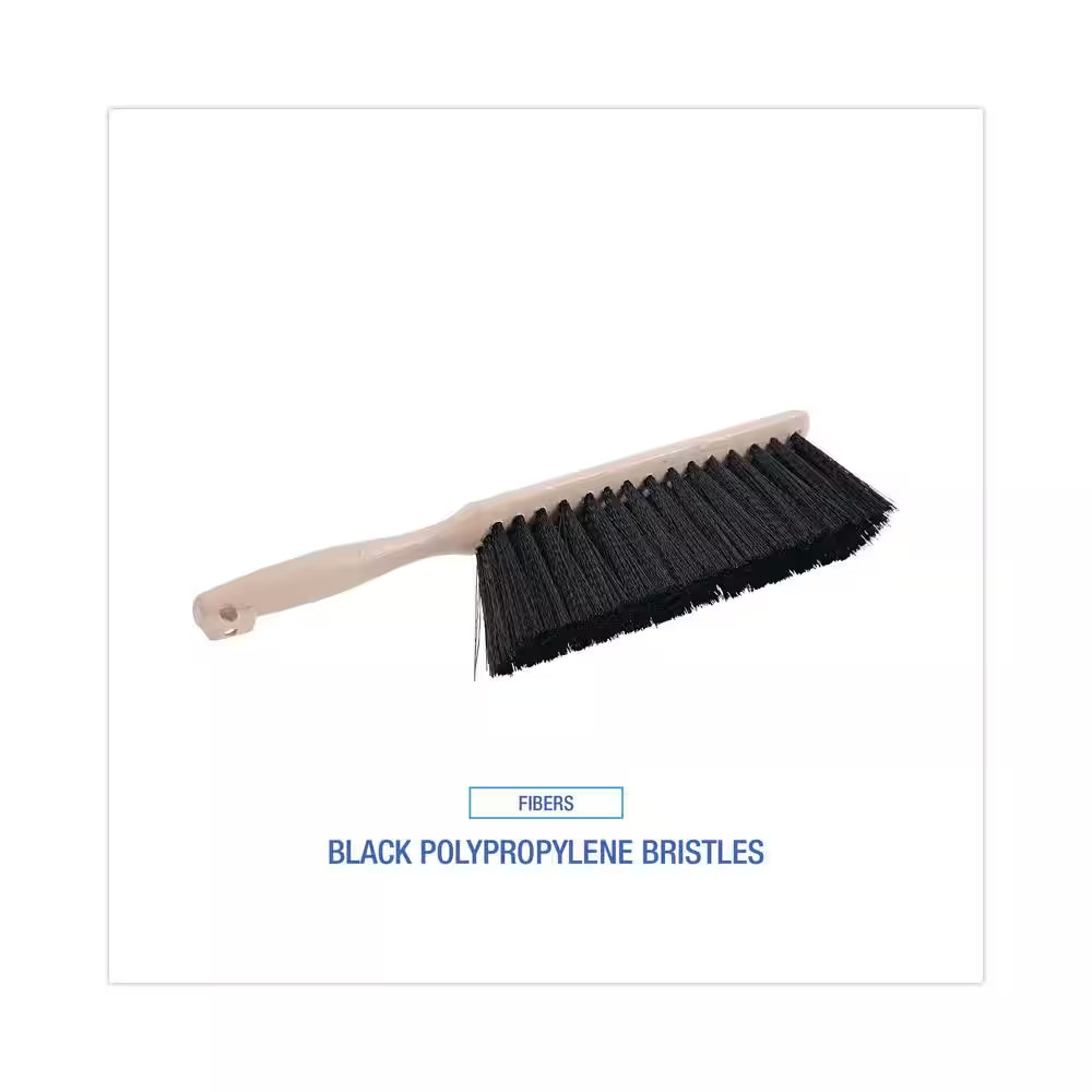 8 In. Polypropylene Bristle Counter Brush with Tan Handle