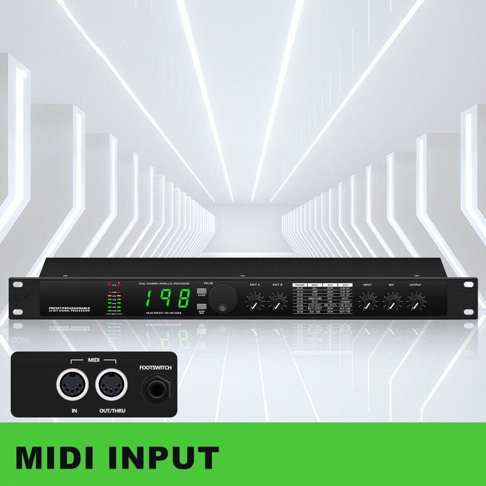 Digital Reverb Multi Effect DSP Processor Professional Audio Processor Equalize