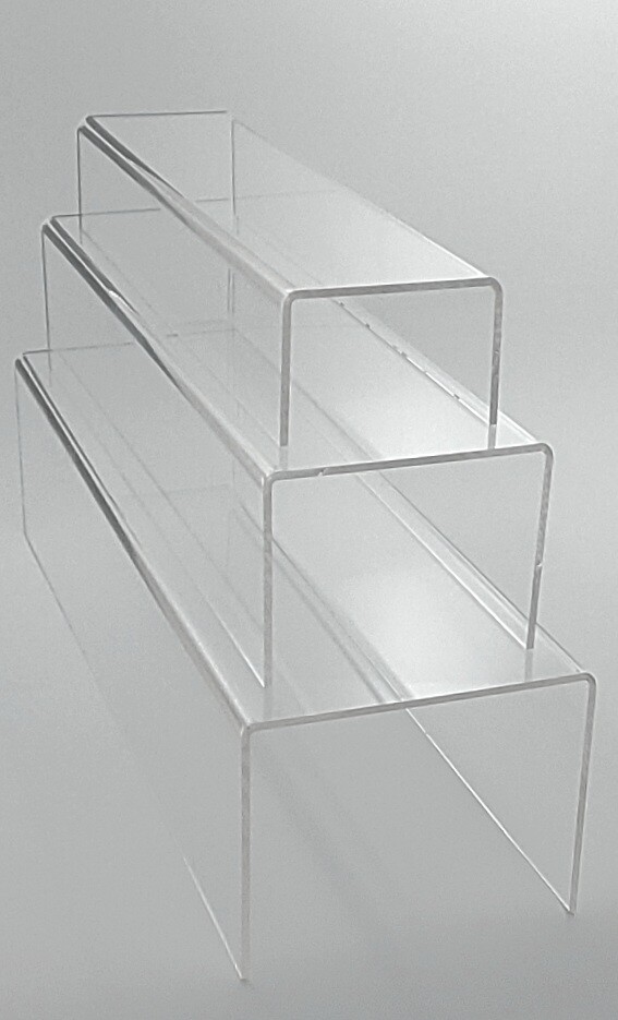 T'z Tagz Acrylic Step Display Stand Nesting Bar Style Riser Variation Set