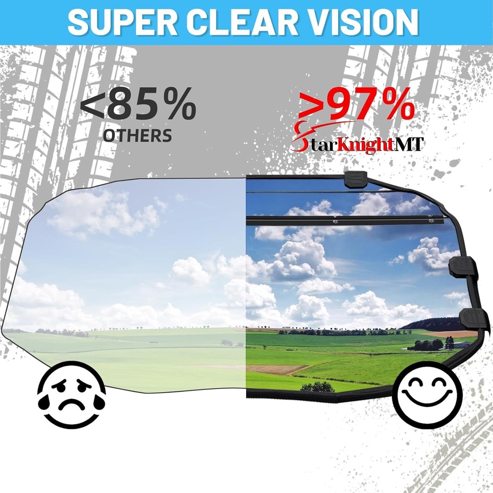 Scratch Resistant Front Windshield for Can-Am Maverick 3 MAX All Model 2017-2023