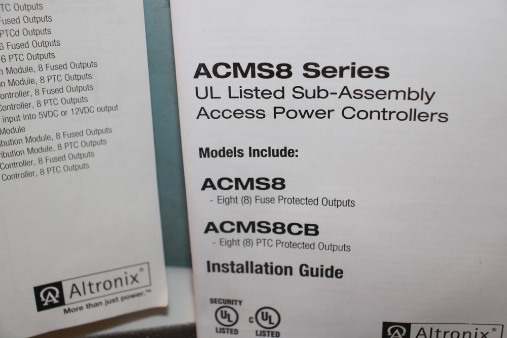 Altronix ACMS8CB Dual Input Access Control Power Controller Board 8 Output "NEW"
