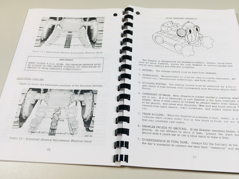 Case 310E Crawler Tractor Operators Owners Manual Maintenance Adjustments