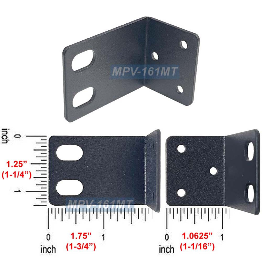 19" 1U Rack Mounting Ears (1 Set)