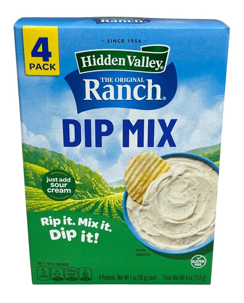 Hidden Valley Ranch Dip Mix 4oz  (4 packets)