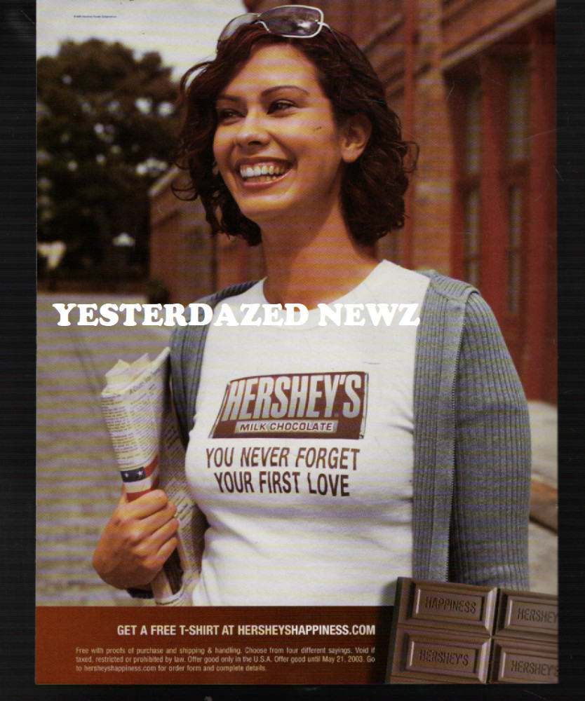 2003 Print Ad for Hershey's Milk Chocolate Candy Bars