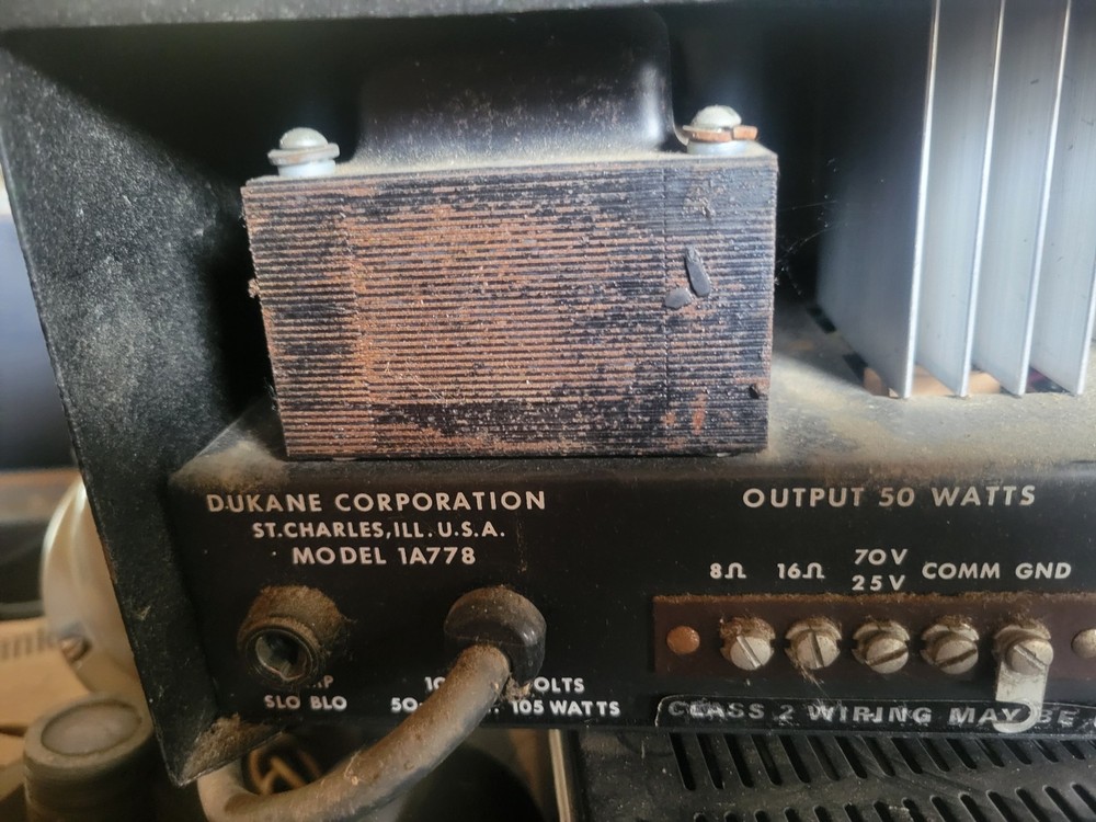 Dukane Solid State 50 Watt Amplifier 1A778 for repair
