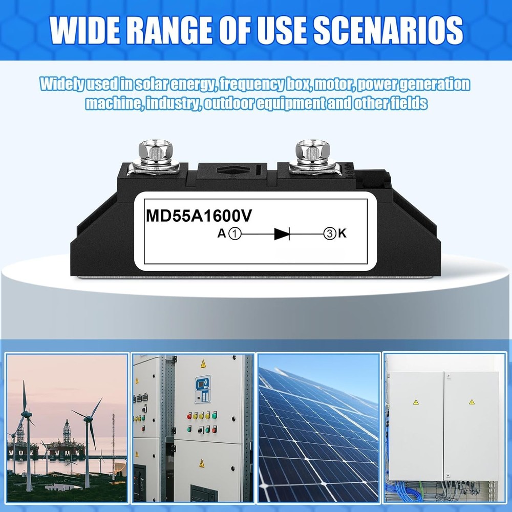 50A Solar Diode, DC Blocking Anti-Reverse Unidirectional, 1600V Peak Voltage (2