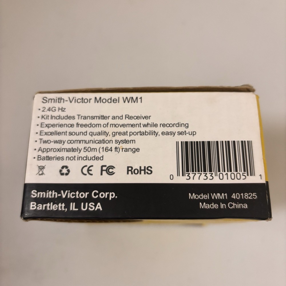 Smith-Victor 2.4G Hz Wireless Microphone WM1