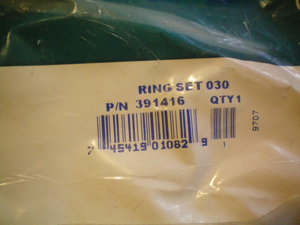 EVINRUDE/JOHNSON #391416 PISTON RING SET, FREE FREIGHT