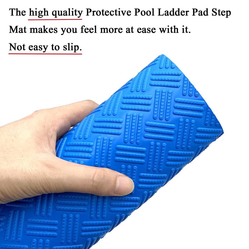 Swimming Pool Ladder Mat Protective Pool Ladder Pad Step Mat with Non-Slip Textu