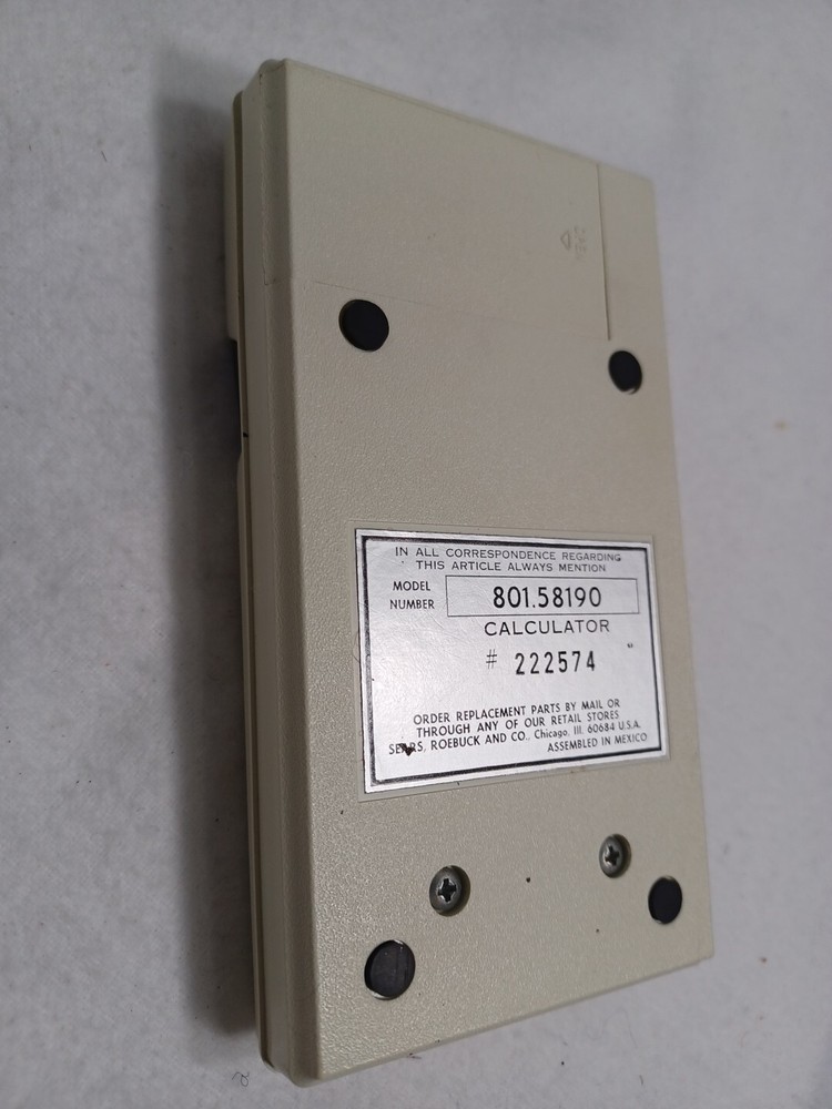 Vintage Sears Model 801-58190 Calculator