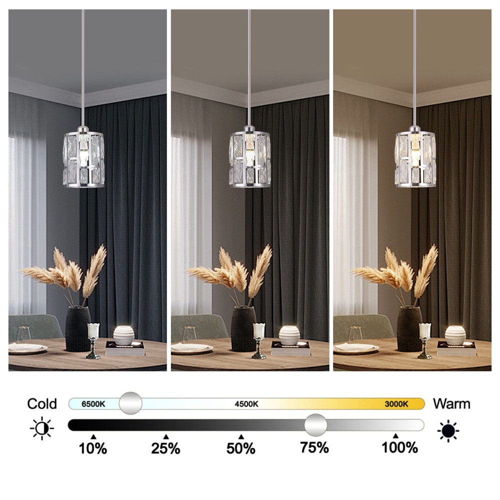 Ceiling-mounted Light, Adjustable Height, Modern Crystal Pendant Light Fixture?