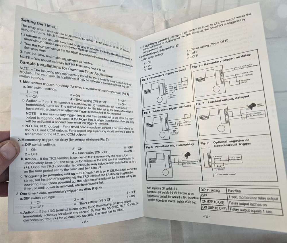ENFORCER SA-025Q Programmable Timer Module Installation Manual