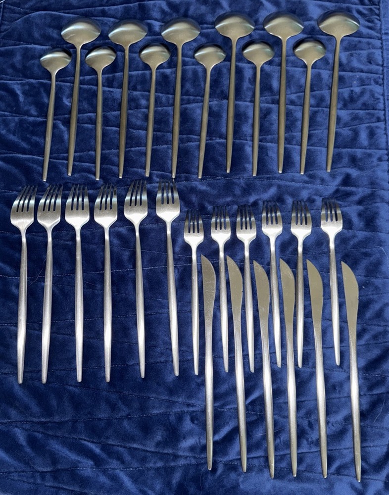 30pcs Modern Dinnerware Set Stainless Steel Cutlery Tableware Set Flatware Set